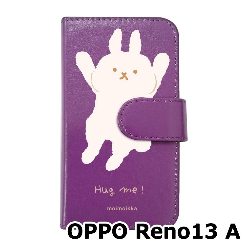 新品未使用】 OPPO Reno13 A スマホケース 手帳型 (色：パープル×柄