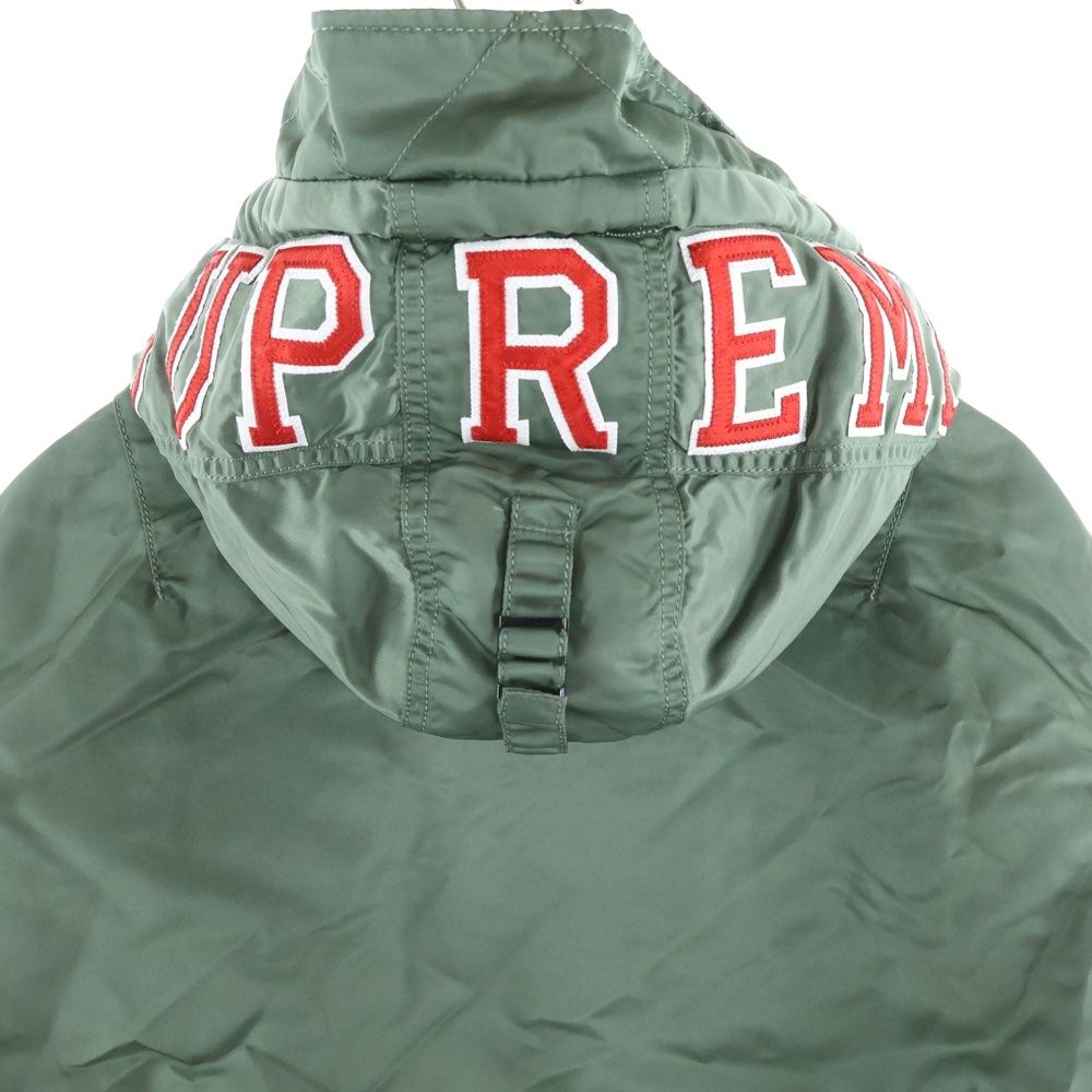 SUPREME (シュプリーム) 21AW Hooded MA-1 ナイロン フーデッド