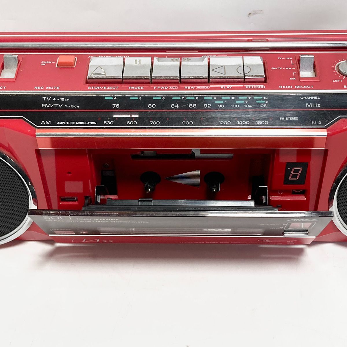 SANYO サンヨー MR-U4SS(R) レッド 昭和レトロ ラジカセ おしゃれな