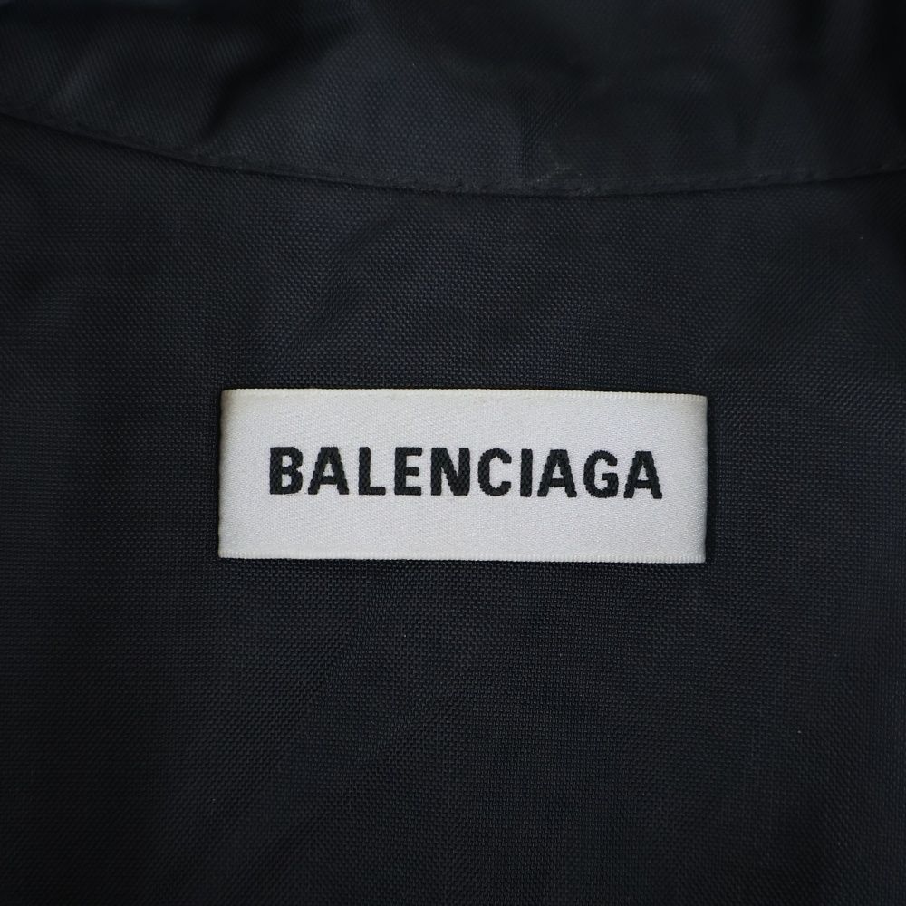 BALENCIAGA (バレンシアガ) ロゴプリント デニム切り替え ポプリン