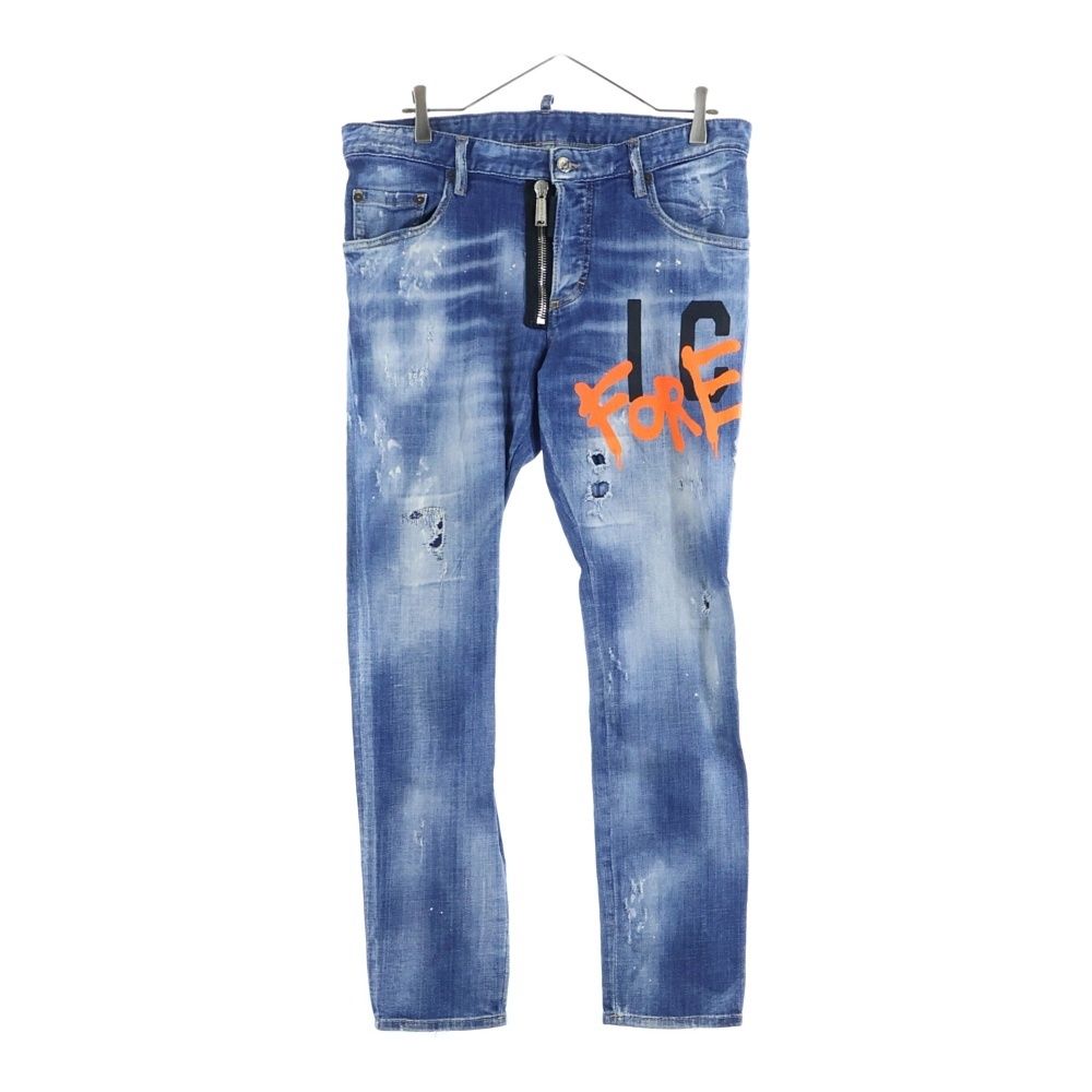 DSQUARED2 (ディースクエアード) ICON MEDIUM WASH SKATER JEANS