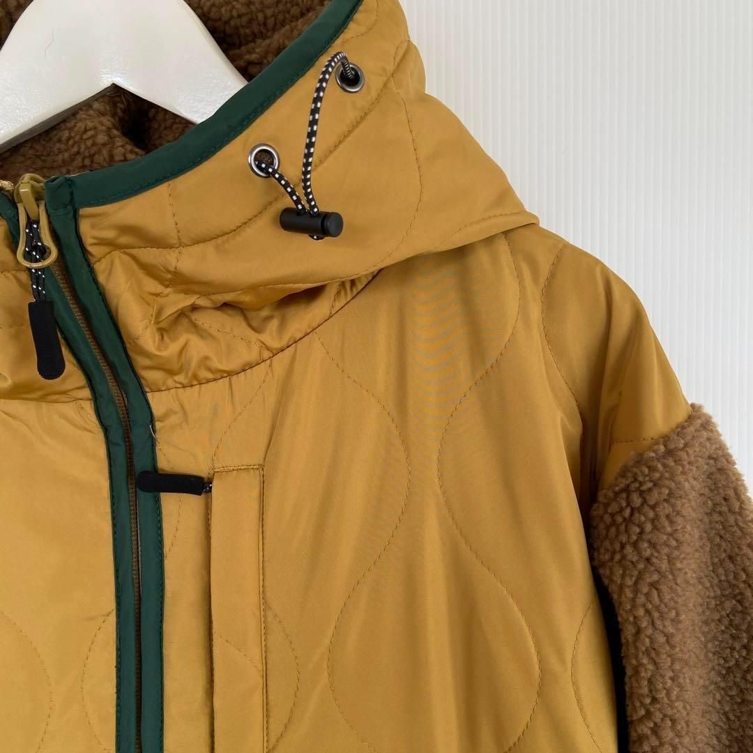 新品 WILDERNESS EXPERIENCE キルトボアアノラックパーカー L ベージュ 