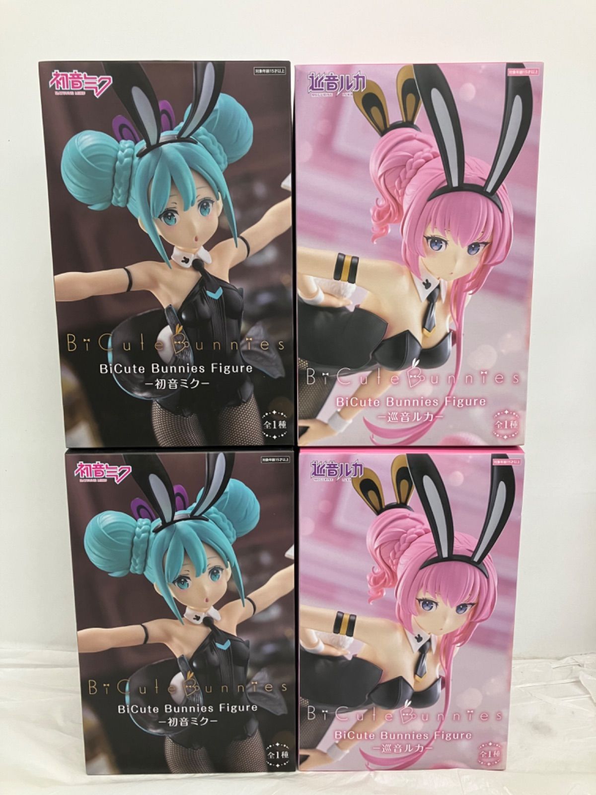 未開封 初音ミク 巡音ルカ BiCute Bunnies Figure 2種4個セット