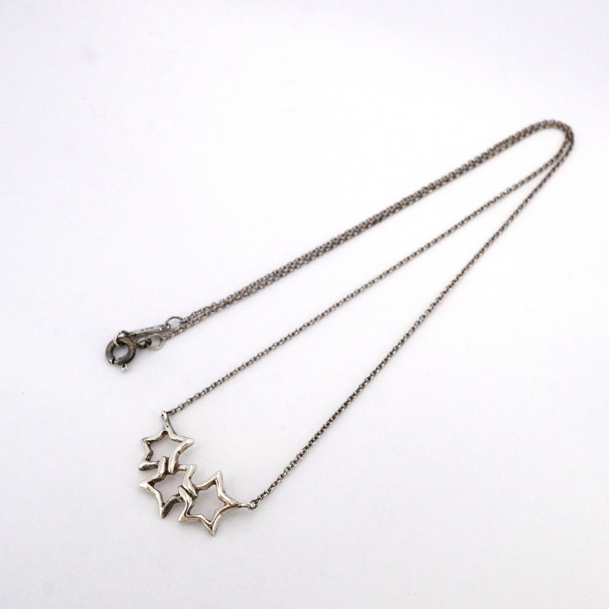 6jab0341】ティファニー ネックレス トリプルスター シルバー925【中古