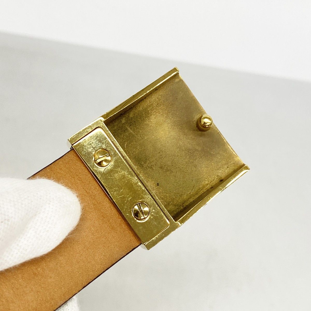 6ad4632-k】ルイヴィトン ベルト ダミエ サンチュールキャレ M6802V