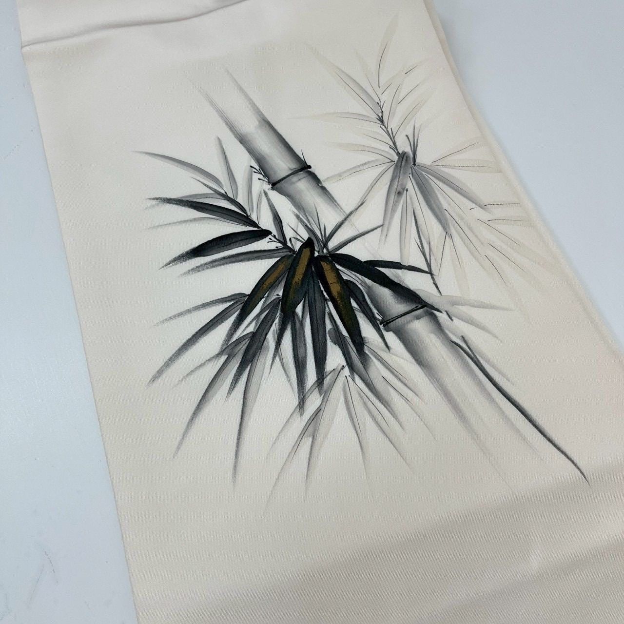 名古屋帯 正絹 塩瀬 水墨画 竹に笹 九寸 MA-3500 - メルカリ