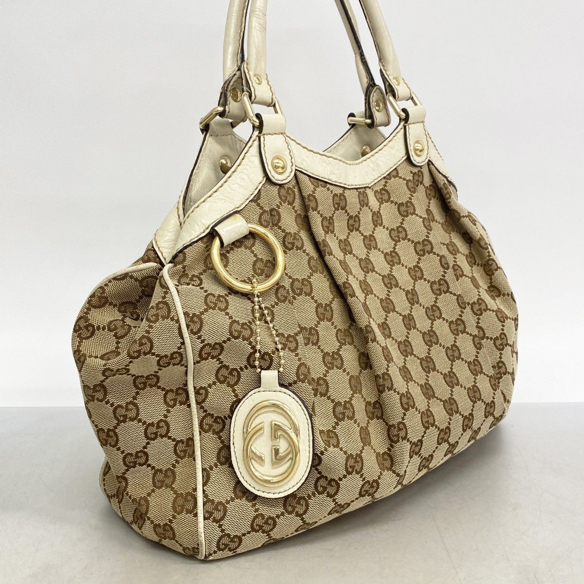 6ad4747-k】グッチ トートバッグ GGキャンバス スーキー 211944