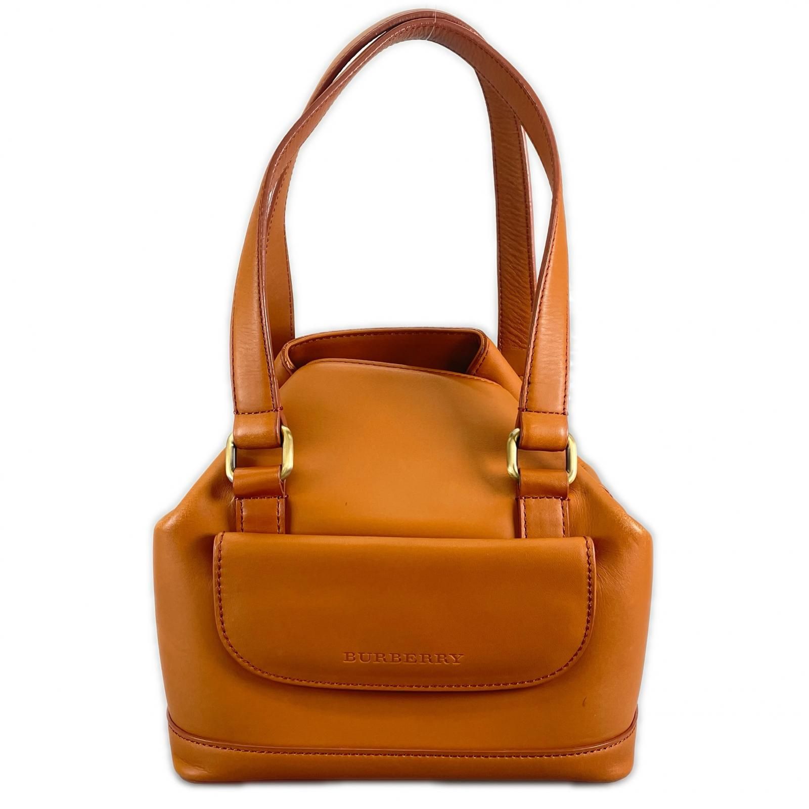 BURBERRY バーバリー ハンドバッグ レザー ブラウン レディース【中古 
