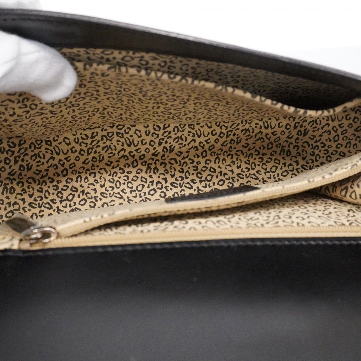 6ae4894】カルティエ ショルダーバッグ パンテール レザー ブラック