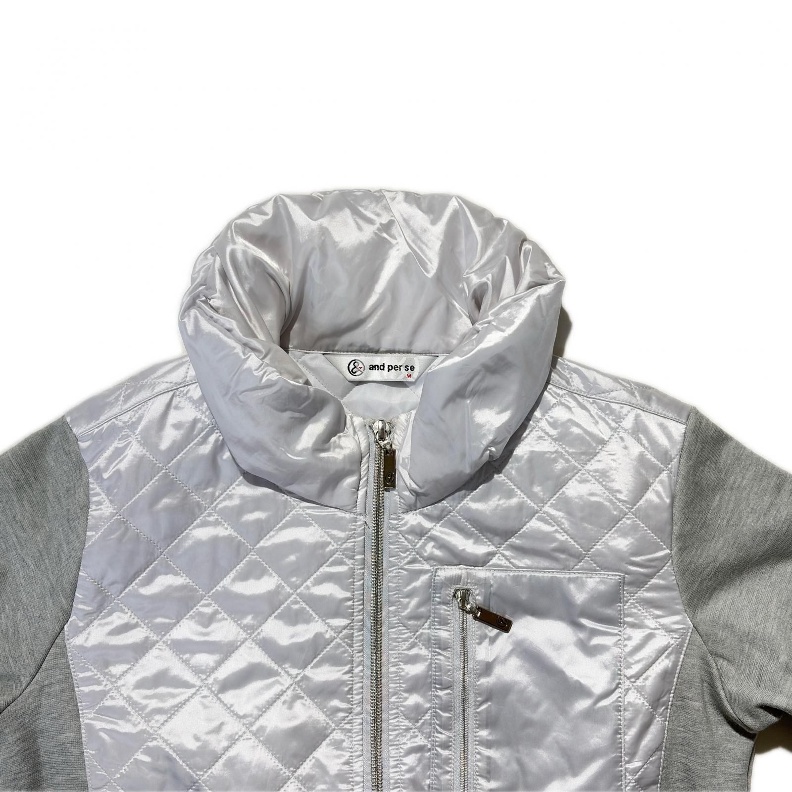 中古 レディース アンパスィ and per se ワンピース M グレー ダブル