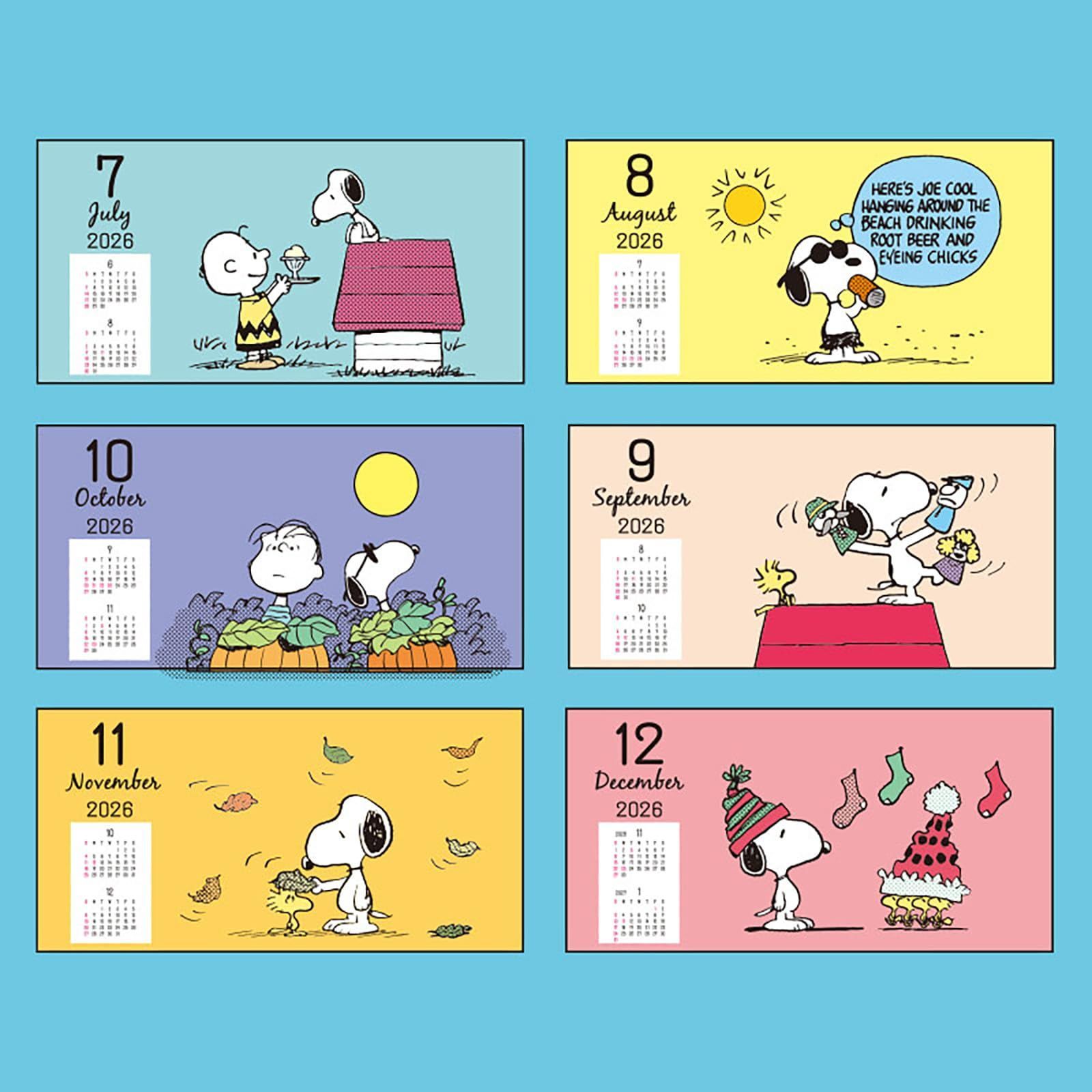 【数量限定】サンリオ(SANRIO) ウォールカレンダー横 2026 スヌーピー 紙 壁掛け 622630