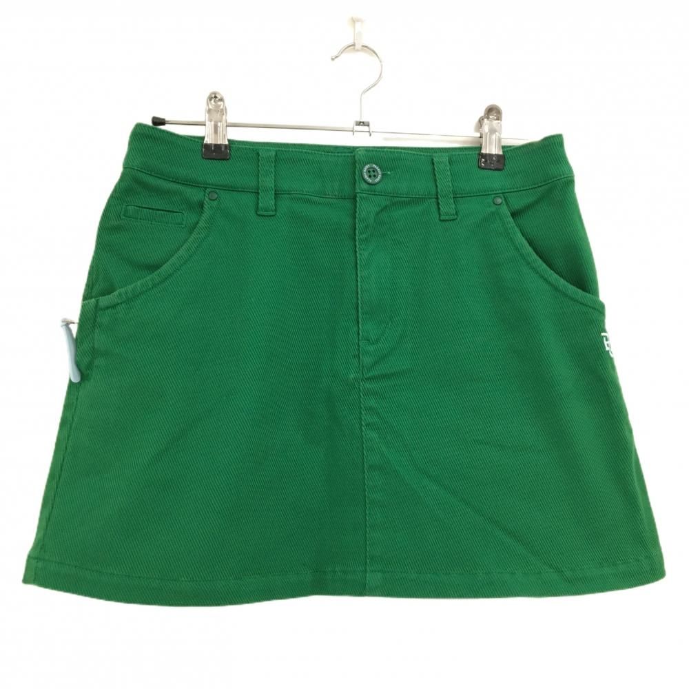 PEARLY GATES グリーンスカート 未使用タグ付き パーリーゲイツ スカート グリーン ロゴ刺しゅう白 ティー装着可