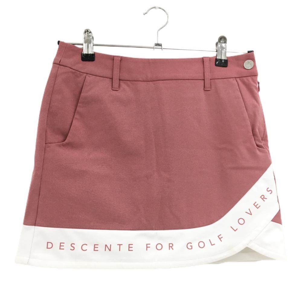 デサントゴルフ スカート DESCENTE 裾ロゴ 黒×白 ゴルフ 内側インナー