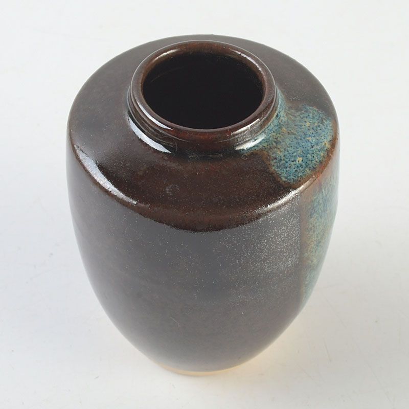 茶道具 京焼 清水焼 桶谷定一作 肩衝茶入 仕覆付 共箱 V S639 - メルカリ