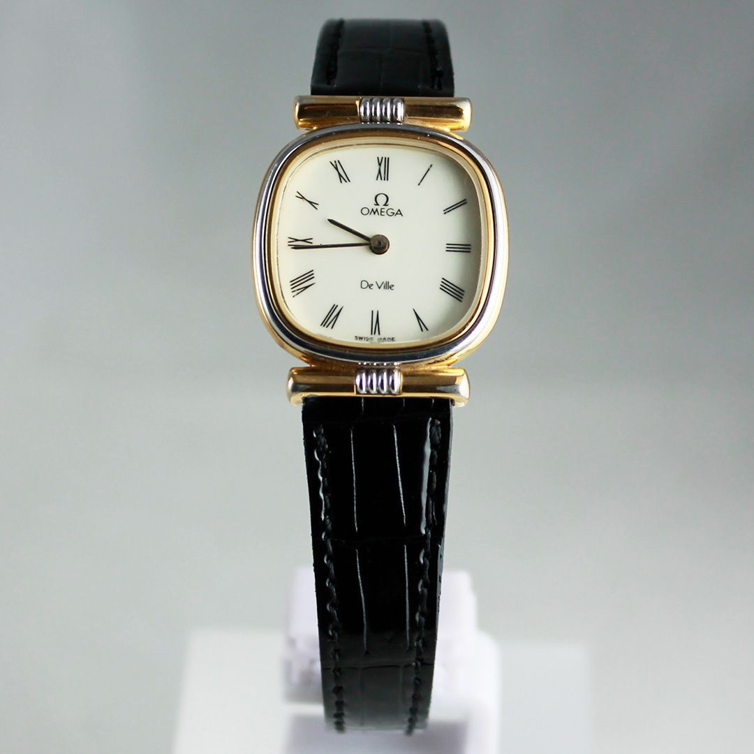 SA213 OMEGA De Ville デヴィル 591 0237 レディース スクエア コンビ