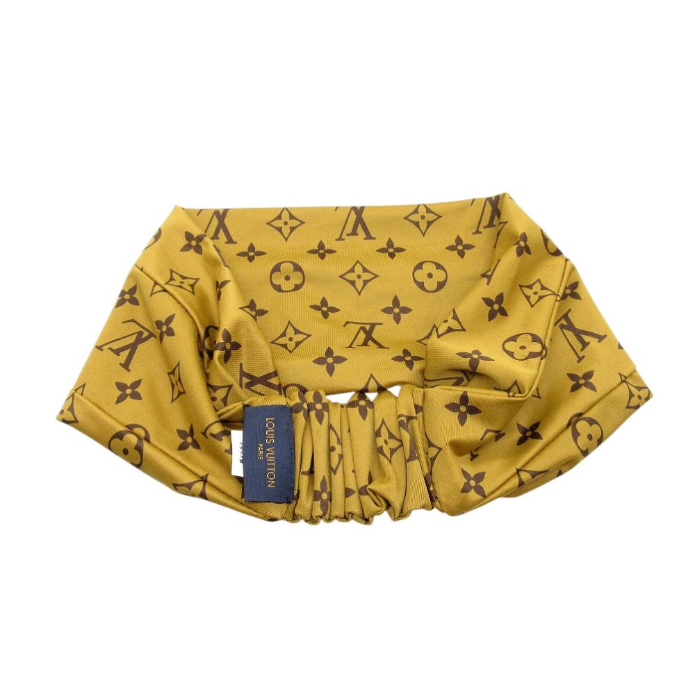 美品 ルイ ヴィトン モノグラムリバース M76891 ブラウン ヘアバンド