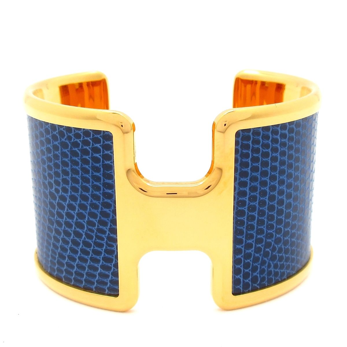 HERMES(エルメス) バングル美品 オランプ ゴールド×ブルー - メルカリ