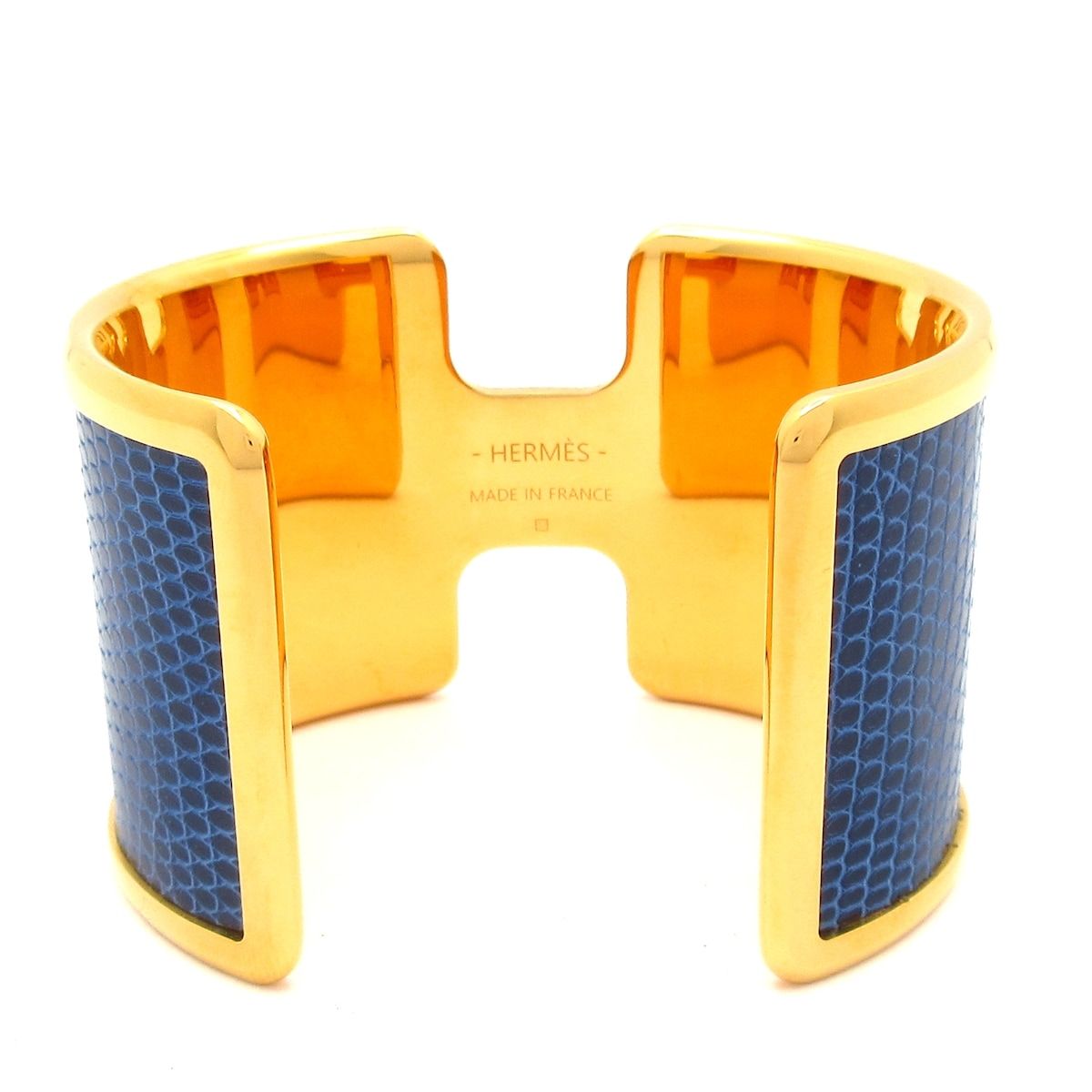 HERMES(エルメス) バングル美品 オランプ ゴールド×ブルー - メルカリ