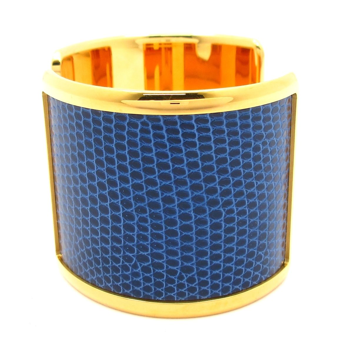 HERMES(エルメス) バングル美品 オランプ ゴールド×ブルー - メルカリ