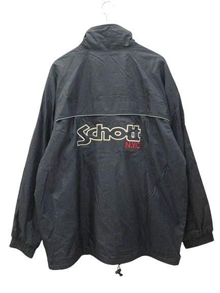 90s Schott 中綿 ナイロンジャケット 刺繍ロゴ ブルゾン ショットXL ショット SCHOTT 90s ナイロンジャケット ロゴ刺繍 ジップアップ