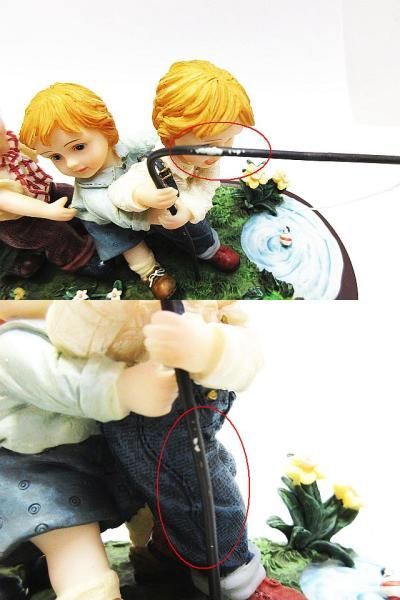 Ricardo Shermani リカルドシェルマニ 陶器人形 男の子 こども 釣り