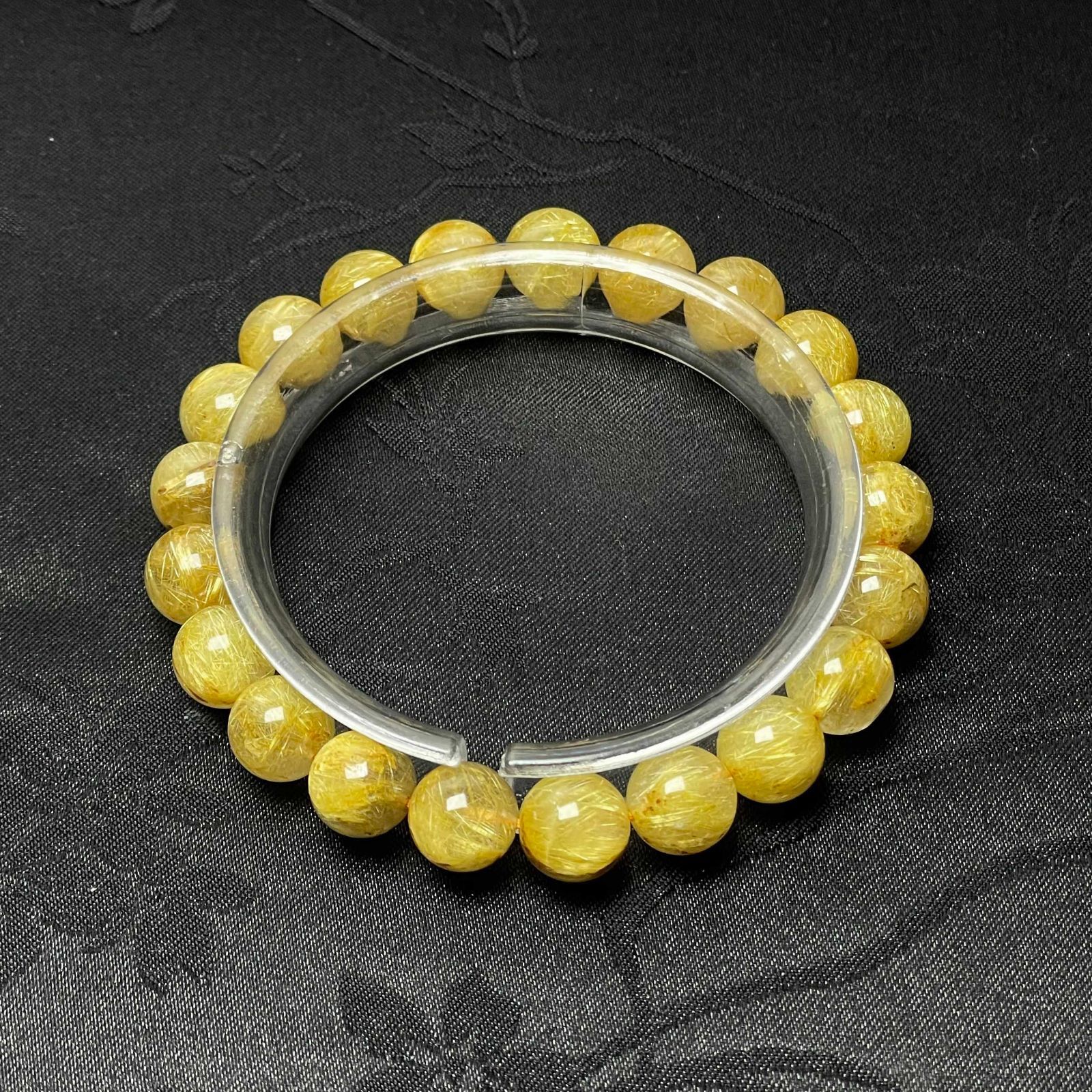 天然美品☆【65A極!極満針ルチルクォーツ】☆ブレスレット 天然石 金運