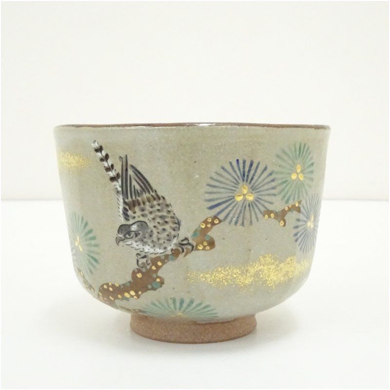 【新品】御即位記念 加藤松香 乾山写 茶碗 茶道　10月 京焼 加藤松香造 乾山吉祥（富士鷹茄子）茶碗（共箱） 茶道 抹茶