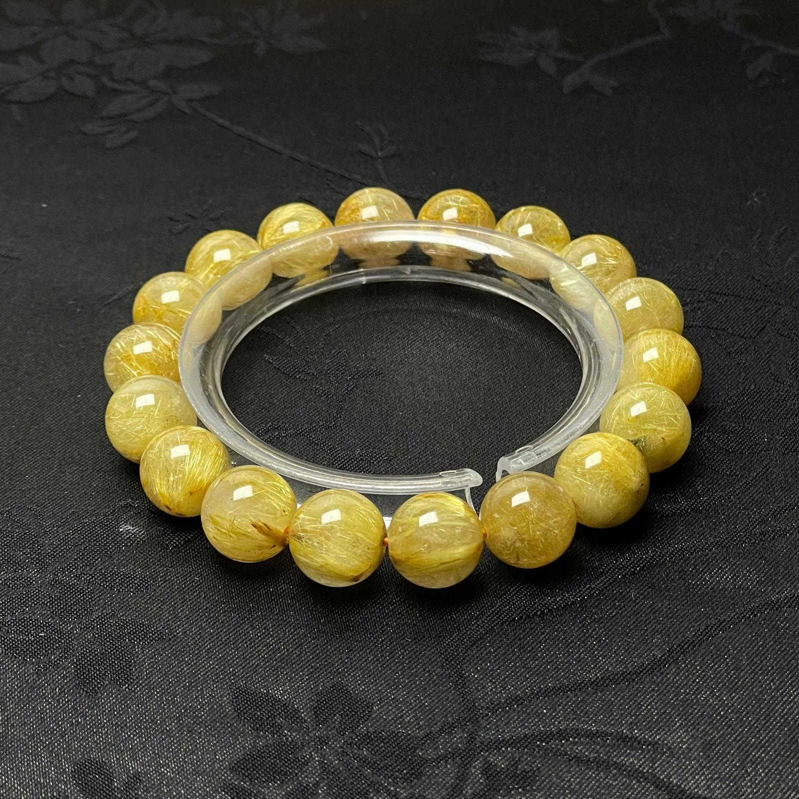 天然石☆【55A極!極満針ルチルクォーツ】☆ブレスレット 天然石 金運