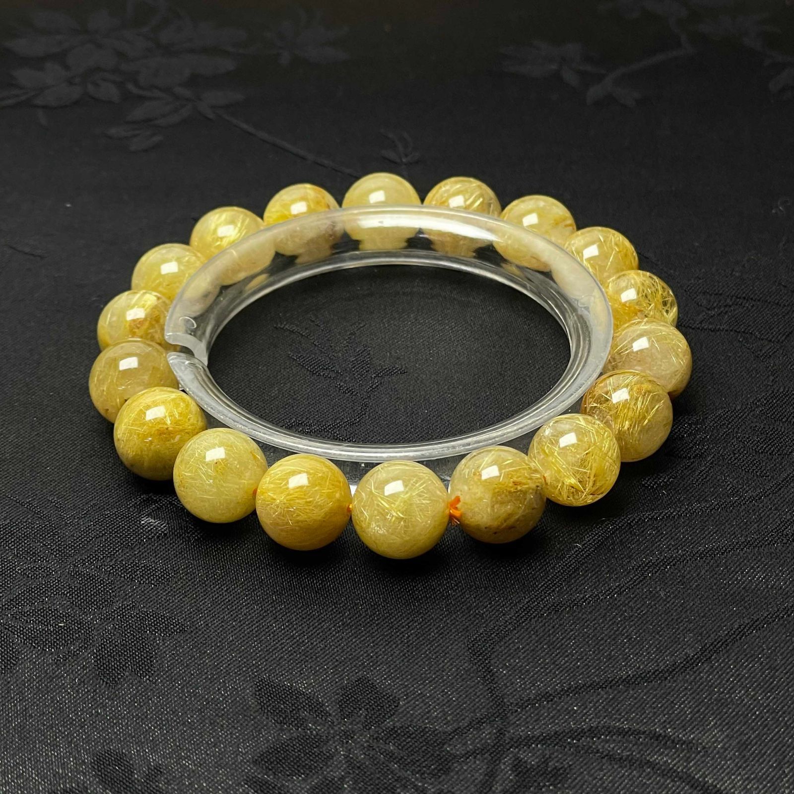 天然石☆【55A極!極満針ルチルクォーツ】☆ブレスレット 天然石 金運