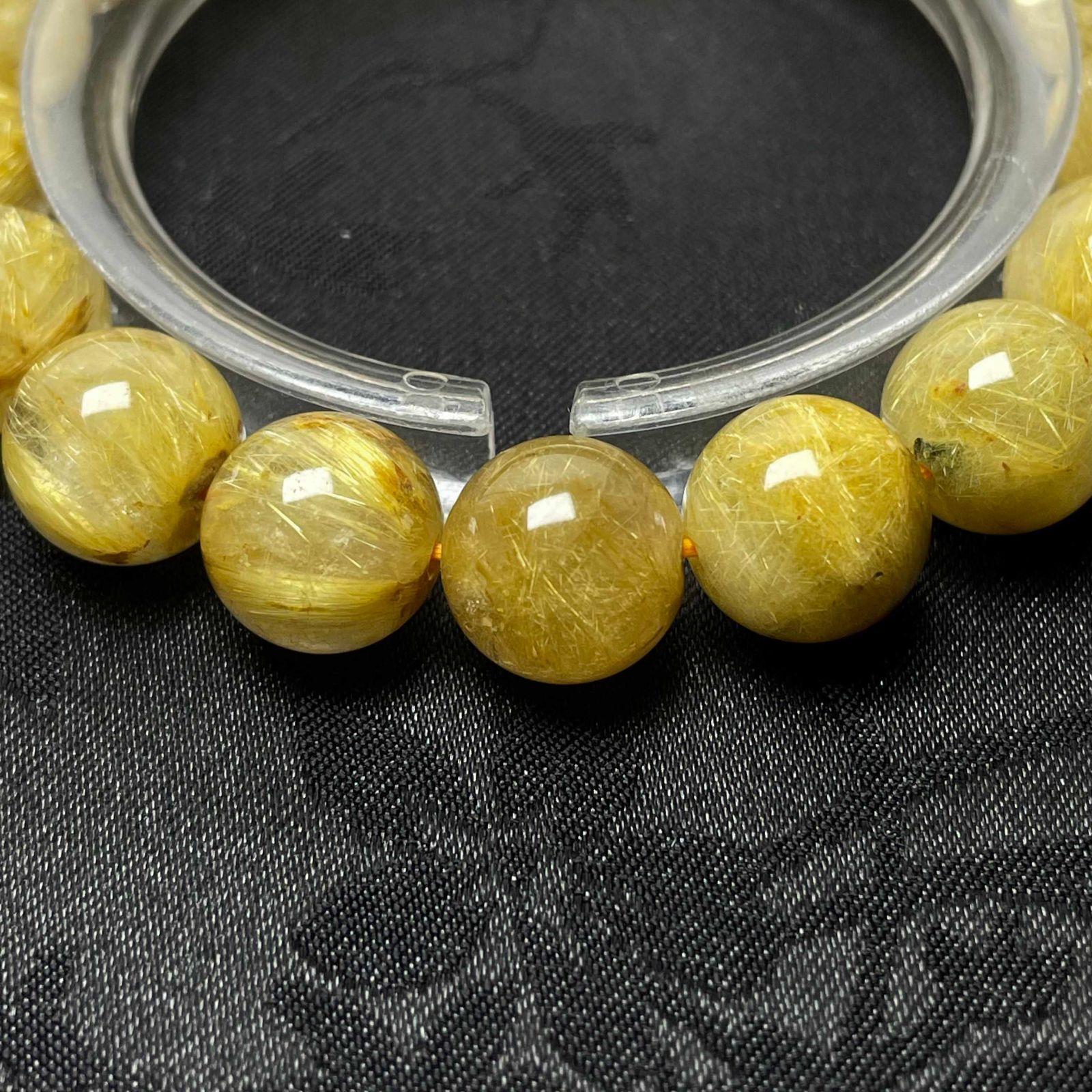 天然石☆【55A極!極満針ルチルクォーツ】☆ブレスレット 天然石 金運