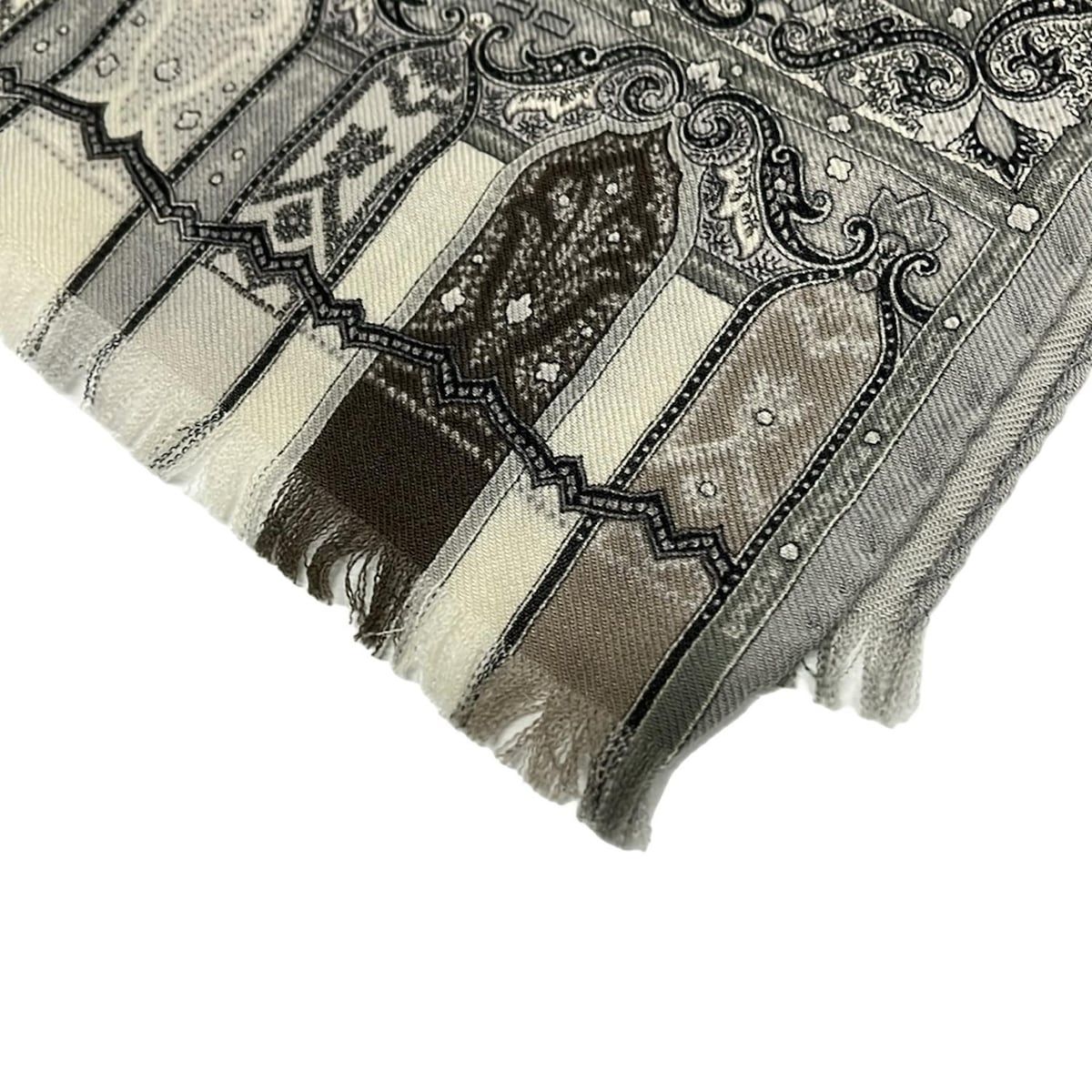 ETRO(エトロ) ストール(ショール)美品 - グレー×ダークブラウン×マルチ