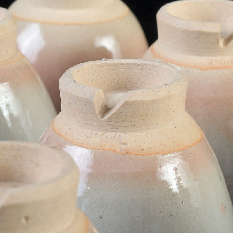 煎茶道具 萩焼 煎茶碗 萩峯作九客 萩玉作一客 十客まとめて C S645