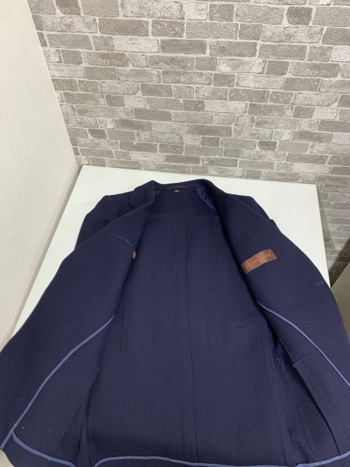 Yves Saint Laurent イヴサンローラン テーラードジャケット ネイビー