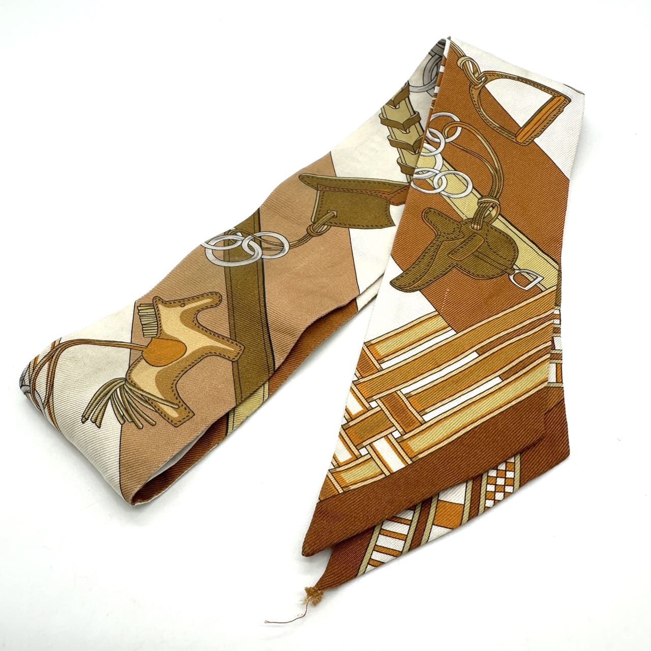 HERMES エルメス ツイリー スカーフ BRIDES ET GRIS GRIS 馬勒と