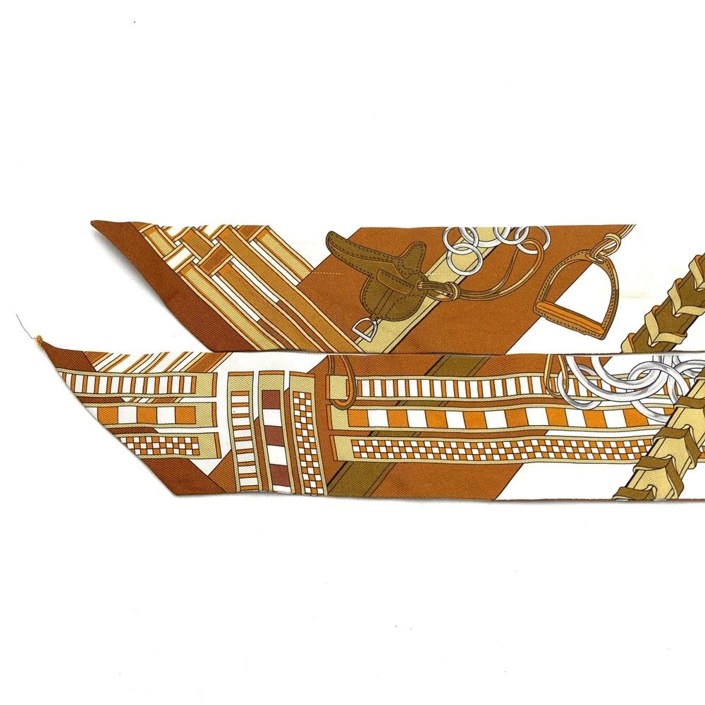 HERMES エルメス ツイリー スカーフ BRIDES ET GRIS GRIS 馬勒と