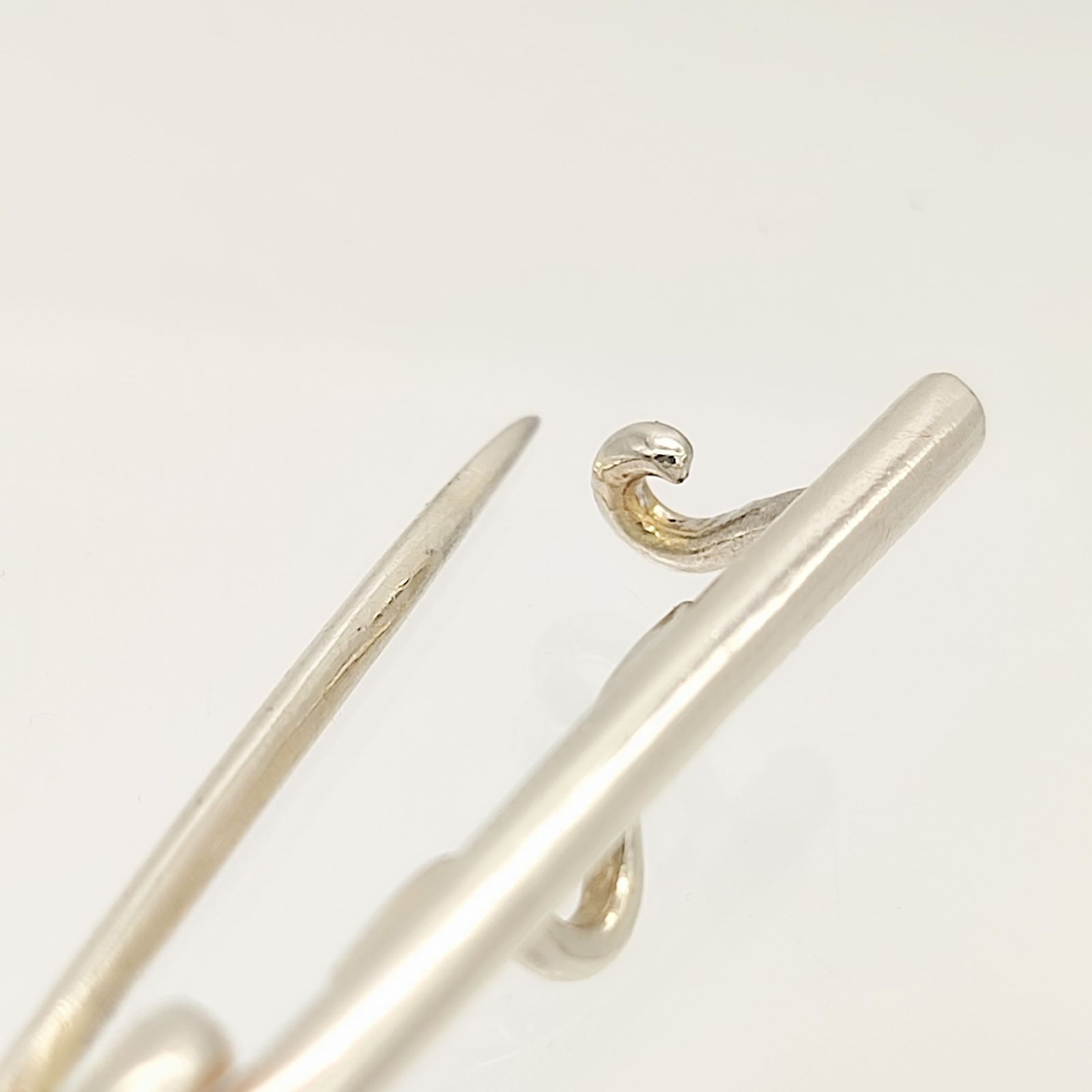 ★HERMES★ ピンブローチ★シルバー【エルメス】 美品】HERMES エルメス ピンブローチ SILVER シルバー925 3.4g - メルカリ