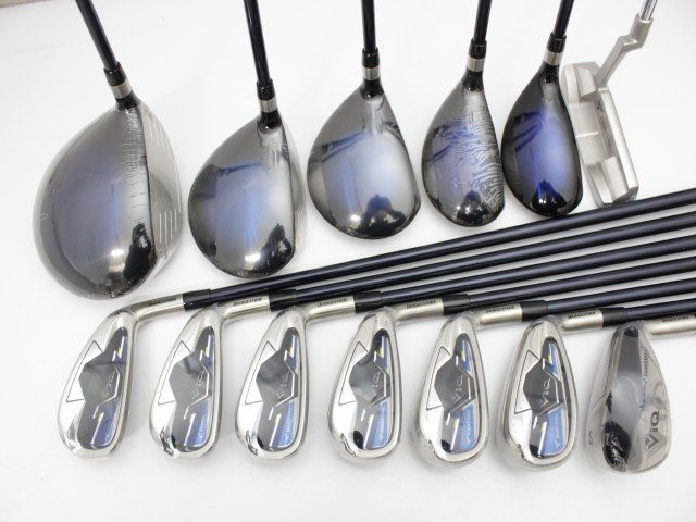 中古】 ブリヂストン ツアーステージ ViQ 13本セット 専用キャディ