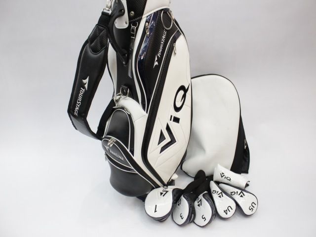 中古】 ブリヂストン ツアーステージ ViQ 13本セット 専用キャディ