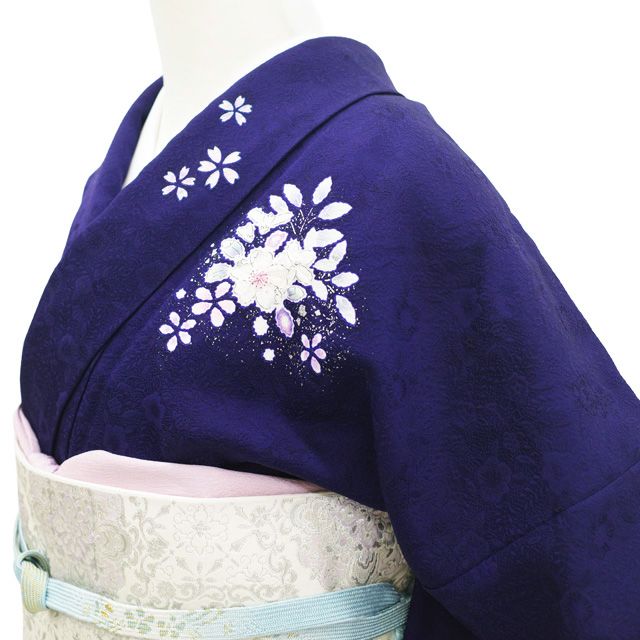 中古】 訪問着 着物 リサイクル 正絹 袷 桐屋 翠山工房 十日町 辻が花