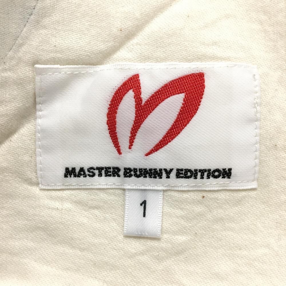 美品】マスターバニー スカート ライトグレー×白 総柄 ロゴ刺しゅう