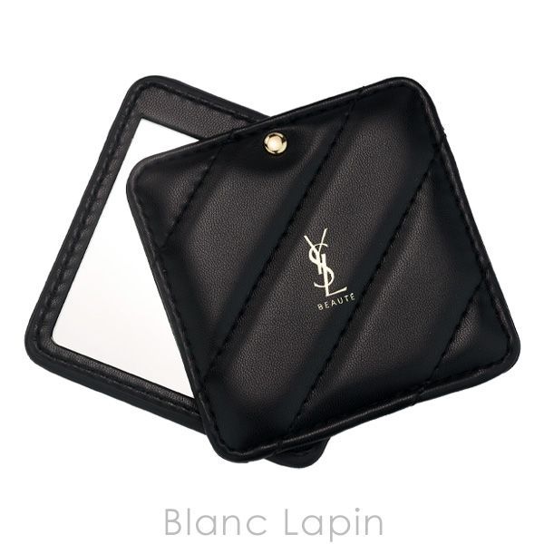 YSL ブラック キルティング ノベルティ　コスメバッグ　ミラー付き ノベルティ】 イヴサンローラン Y.S.L スライドコンパクトミラー