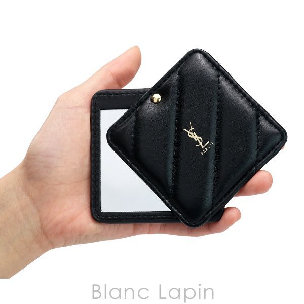 YSL ブラック キルティング ノベルティ　コスメバッグ　ミラー付き ノベルティ】 イヴサンローラン Y.S.L スライドコンパクトミラー