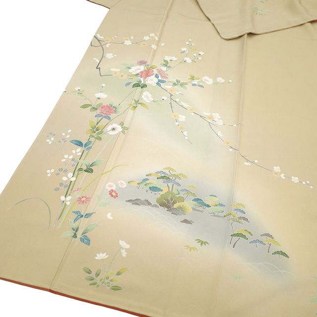 新古品】 訪問着 着物 フォーマル 未使用 正絹 袷 作家物 落款 手描き