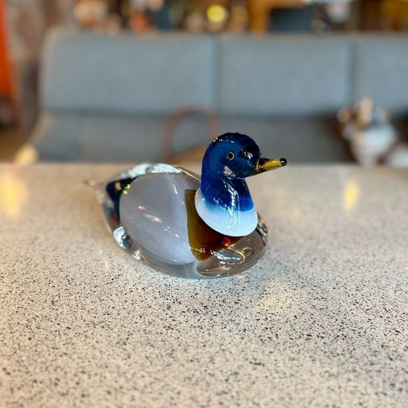 MultiGlass マルティグラス カモ 28cm ガラス 置物 鳥 鴨 アヒル