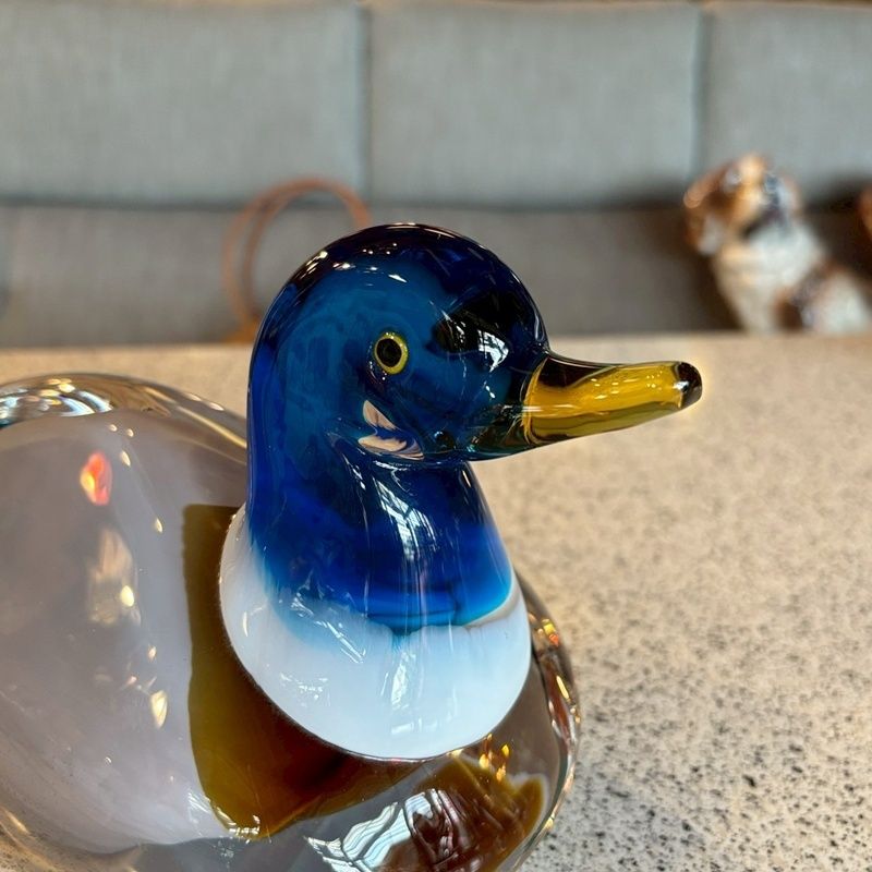 MultiGlass マルティグラス カモ 28cm ガラス 置物 鳥 鴨 アヒル