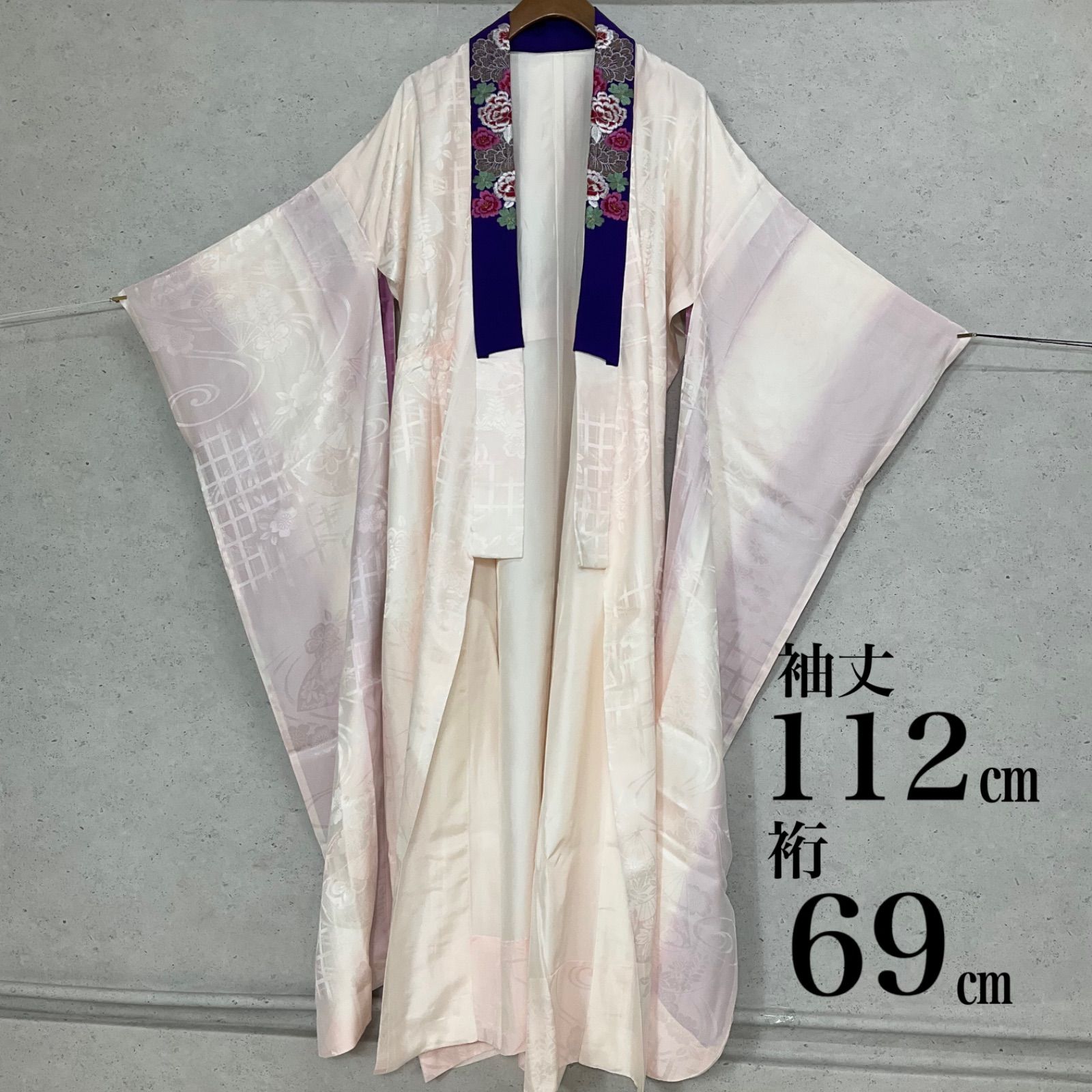 ◇kimono+one◇美品◇振袖長襦袢◇袷◇正絹◇ゆったりサイズ◇袖無双