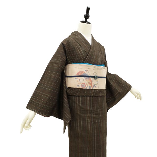 新古品】 本場久米島紬 着物 未使用 正絹 訳あり 正絹 紬 沖縄県 