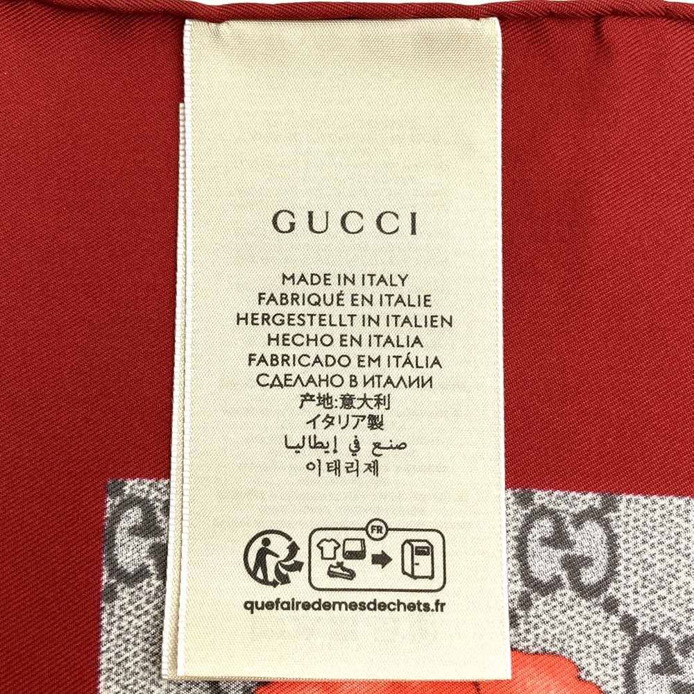 美品 箱あり GUCCI グッチ GG フローラ フラワー 花柄 スカーフ シルク
