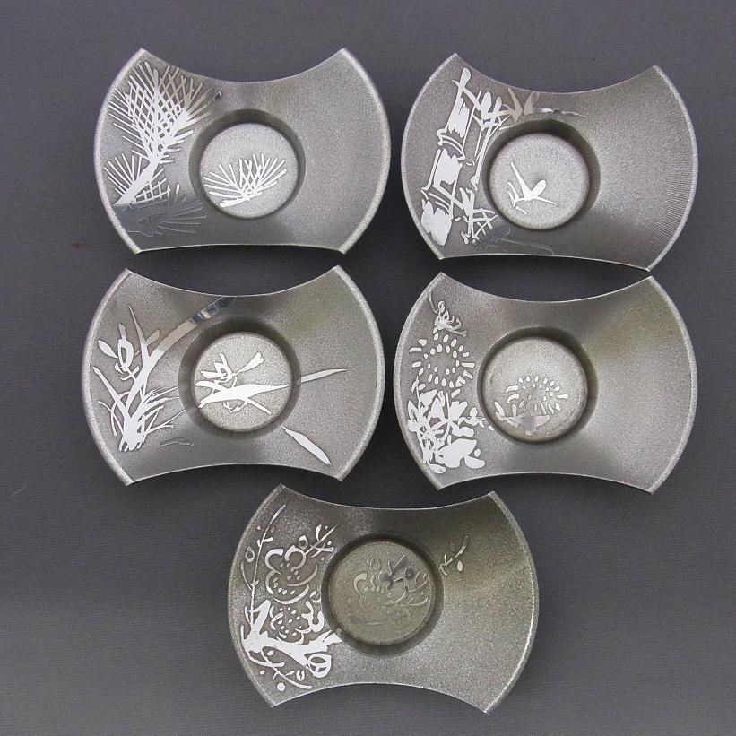 本錫製 茶托（イブシ分銅型2.5寸）5枚組 - メルカリ