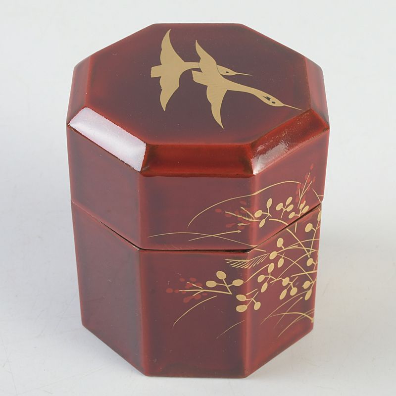 茶道具 塗師 千穂造 井伊大老好 萩に雁蒔絵 八角棗 共箱 V S649 - メルカリ